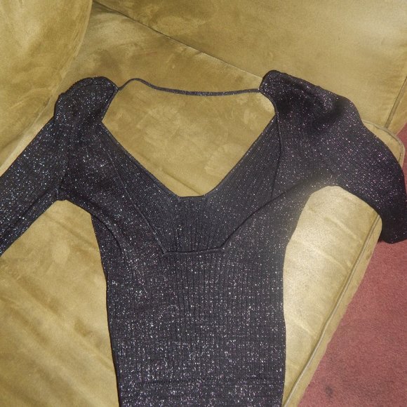 new sexy backless bling nastygal low cut sweater - Picture 3 of 3